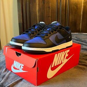Nike Men’s Dunk Low — Black and Royal Blue